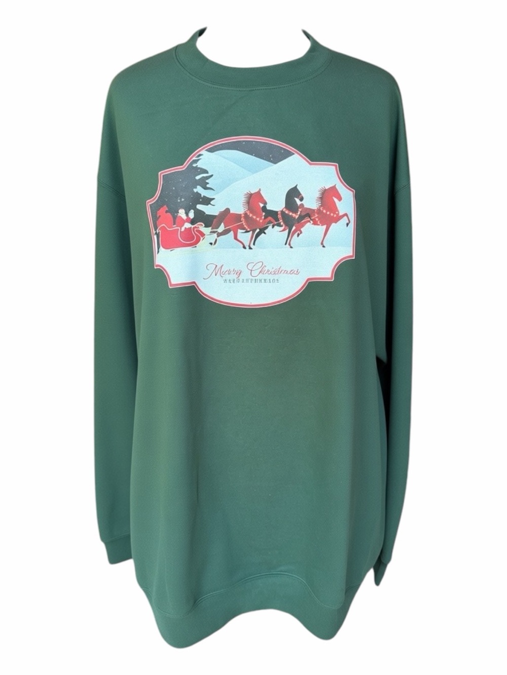 NWOT Champion Saddlethreads "Merry Christmas" Crewneck Sweatshirt